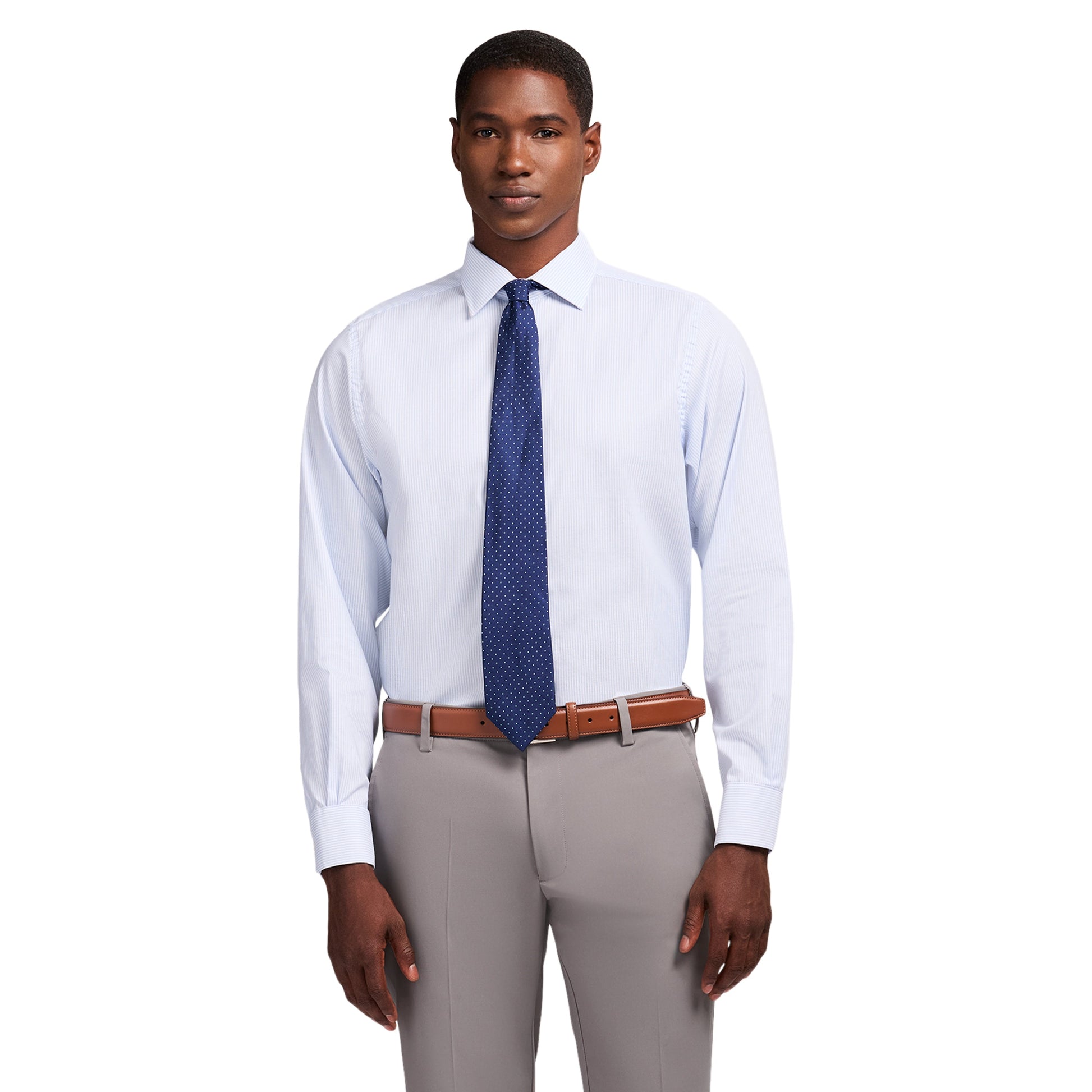 Izod Royal Texture Button Down Dress Shirt - Della Robbia Blue