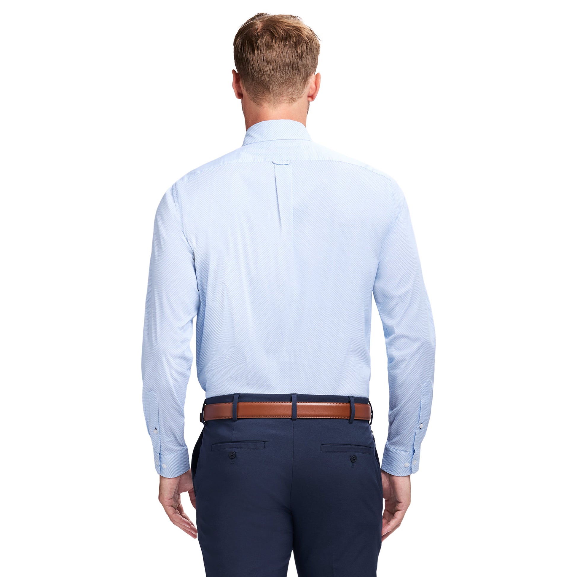 Izod Cool Fx Button Down Dress Shirt - Della Robbia Blue