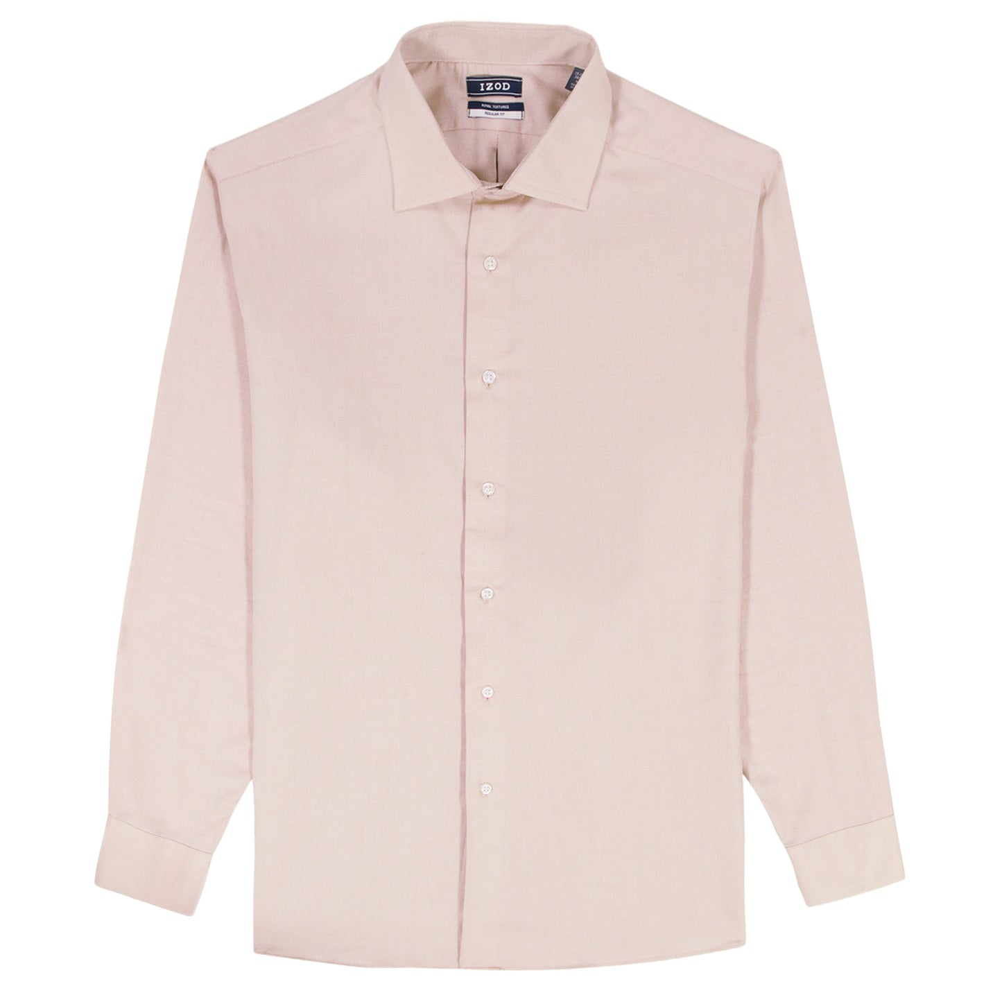 Izod Royal Texture Button Down Dress Shirt - Cedarwood Khaki