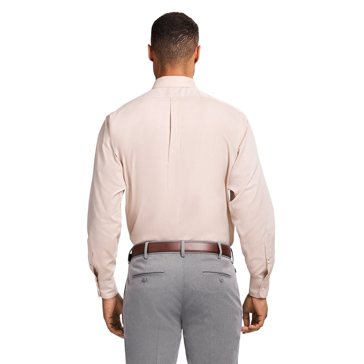 Izod Royal Texture Button Down Dress Shirt - Cedarwood Khaki