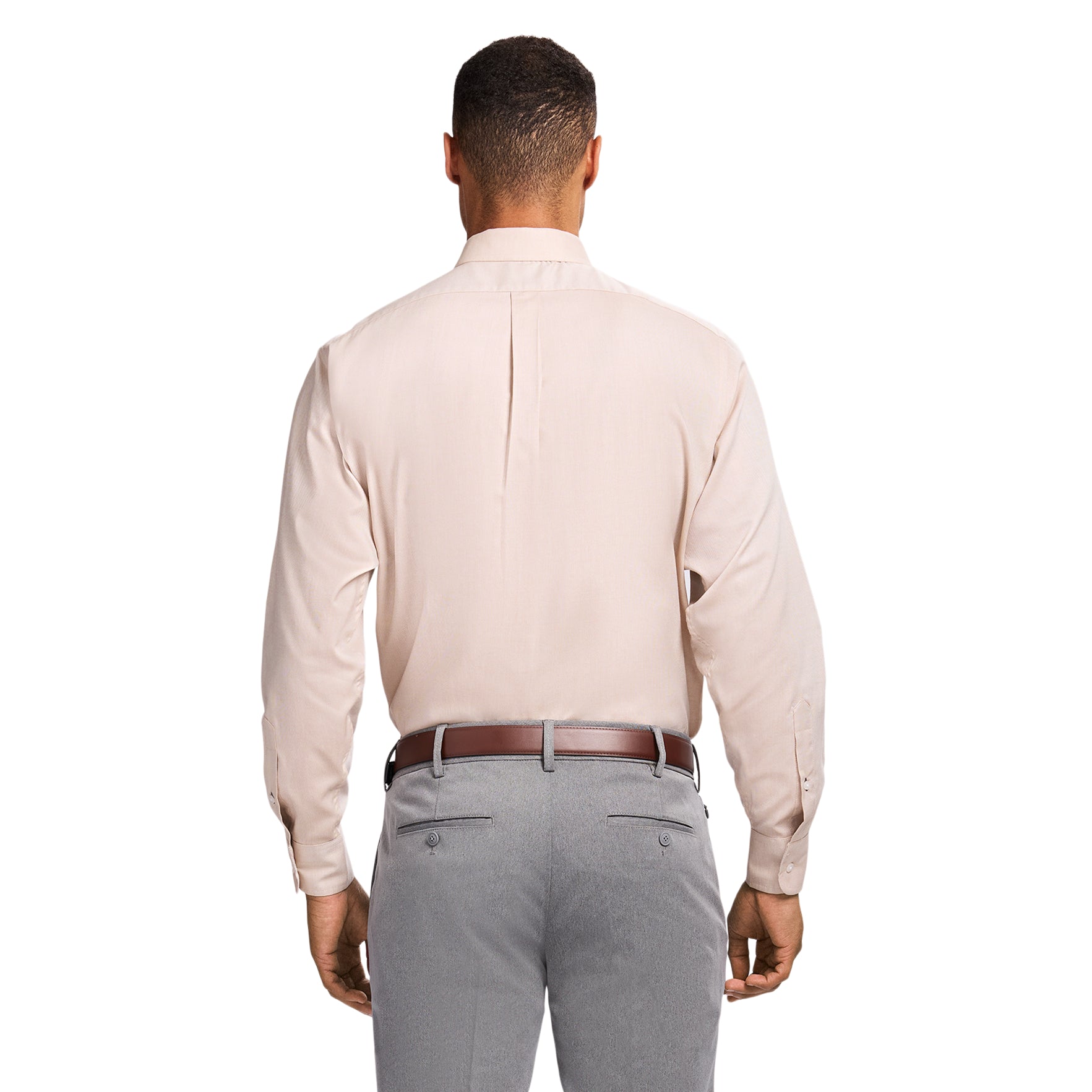 Izod Royal Texture Button Down Dress Shirt - Cedarwood Khaki
