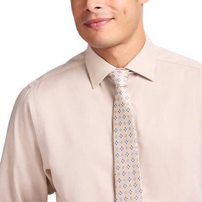 Izod Royal Texture Button Down Dress Shirt - Cedarwood Khaki