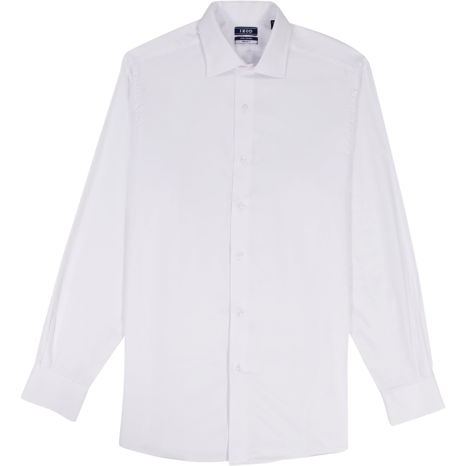 Izod Royal Texture Button Down Dress Shirt - Bright White