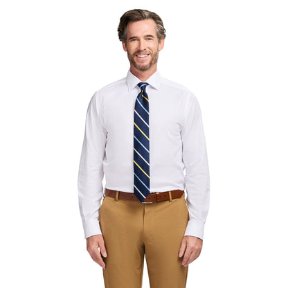 Izod Royal Texture Button Down Dress Shirt - Bright White