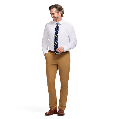 Izod Royal Texture Button Down Dress Shirt - Bright White