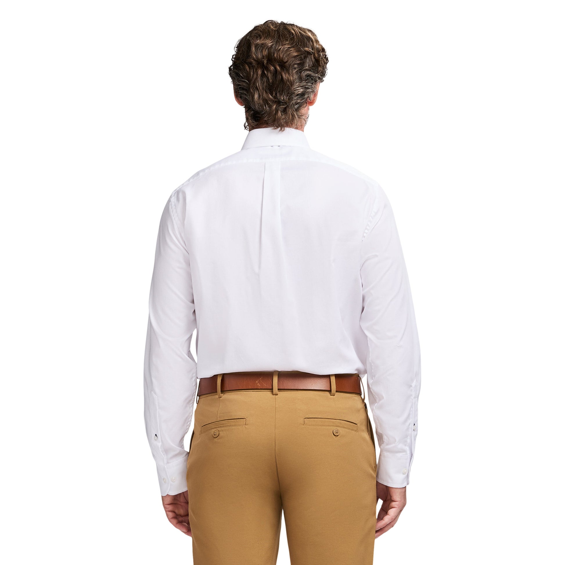 Izod Royal Texture Button Down Dress Shirt - Bright White