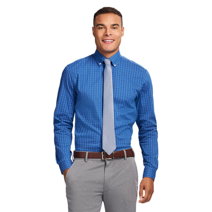Izod Cool Fx Button Down Dress Shirt - Th Dark Navy