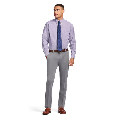 Izod All Over Stretch Button Down Dress Shirt - Imperial Purple