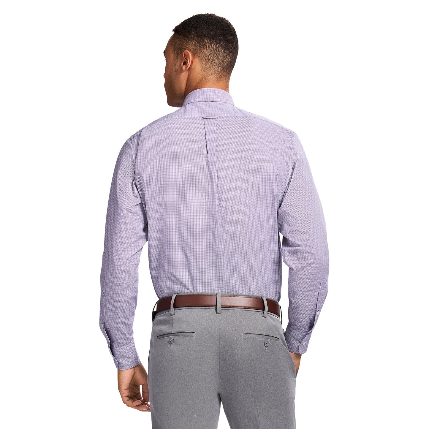 Izod All Over Stretch Button Down Dress Shirt - Imperial Purple