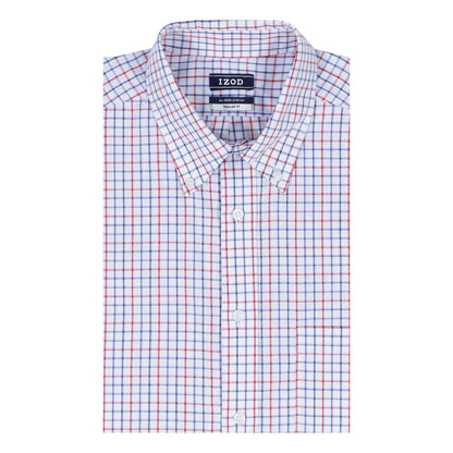 Izod All Over Stretch Button Down Dress Shirt - Chilli Pepper