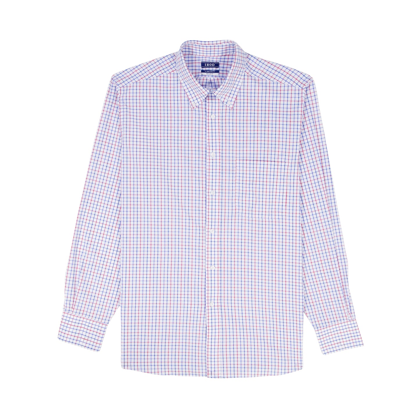 Izod All Over Stretch Button Down Dress Shirt - Chilli Pepper