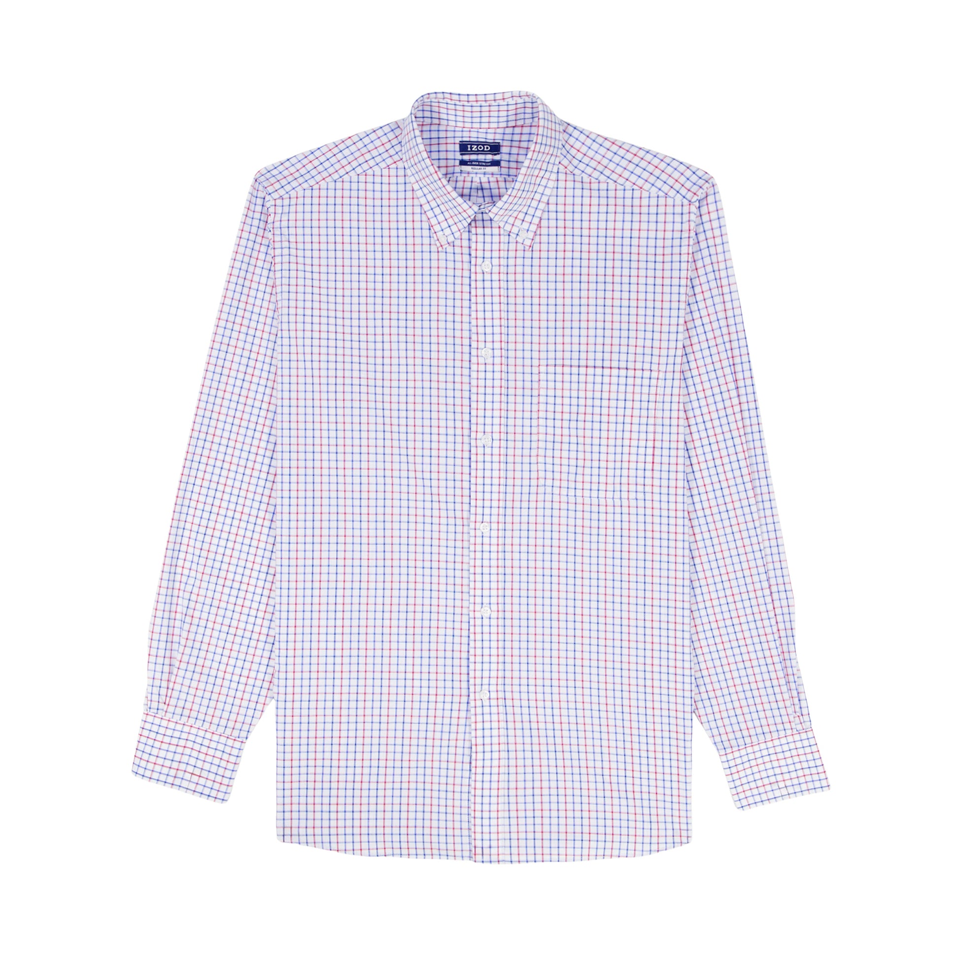 Izod All Over Stretch Button Down Dress Shirt - Chilli Pepper