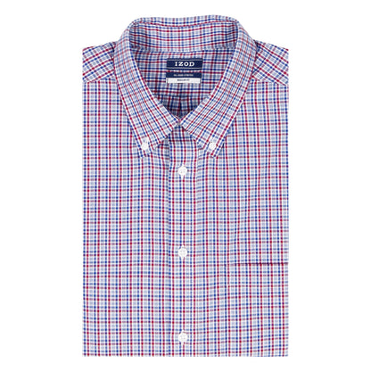 Izod All Over Stretch Button Down Dress Shirt - Biking Red