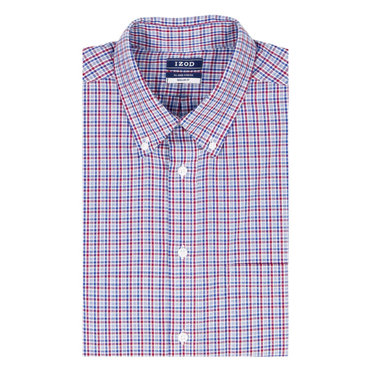 Izod All Over Stretch Button Down Dress Shirt - Biking Red