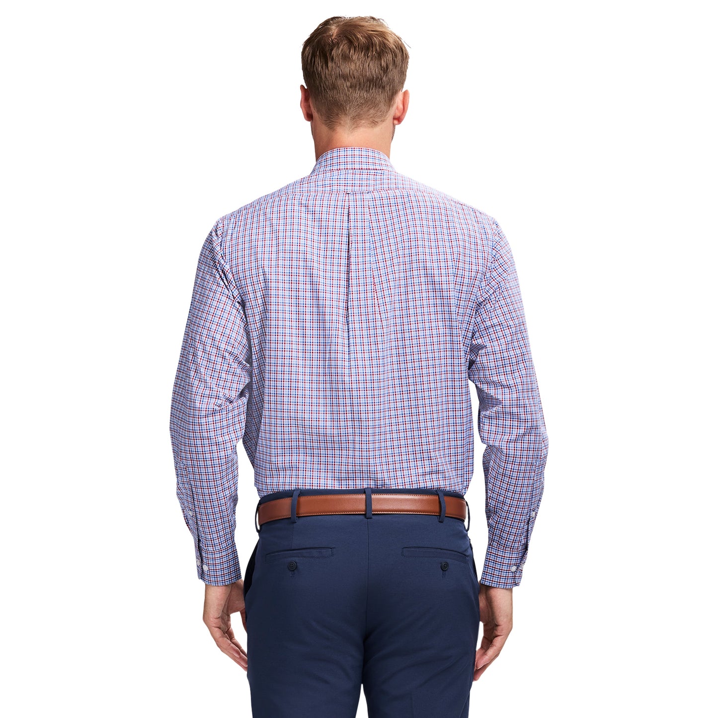 Izod All Over Stretch Button Down Dress Shirt - Biking Red