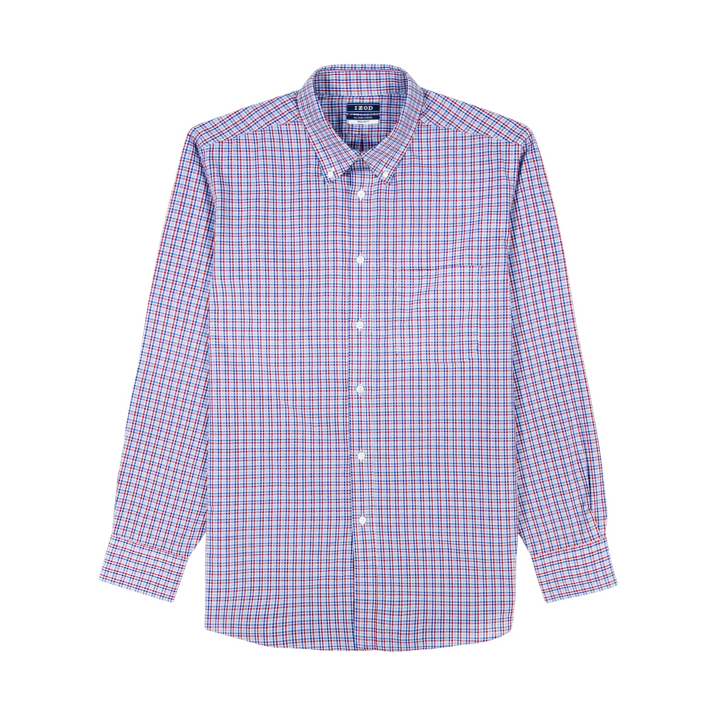 Izod All Over Stretch Button Down Dress Shirt - Biking Red