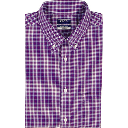 Izod All Over Stretch Button Down Dress Shirt - Sodalite Blue