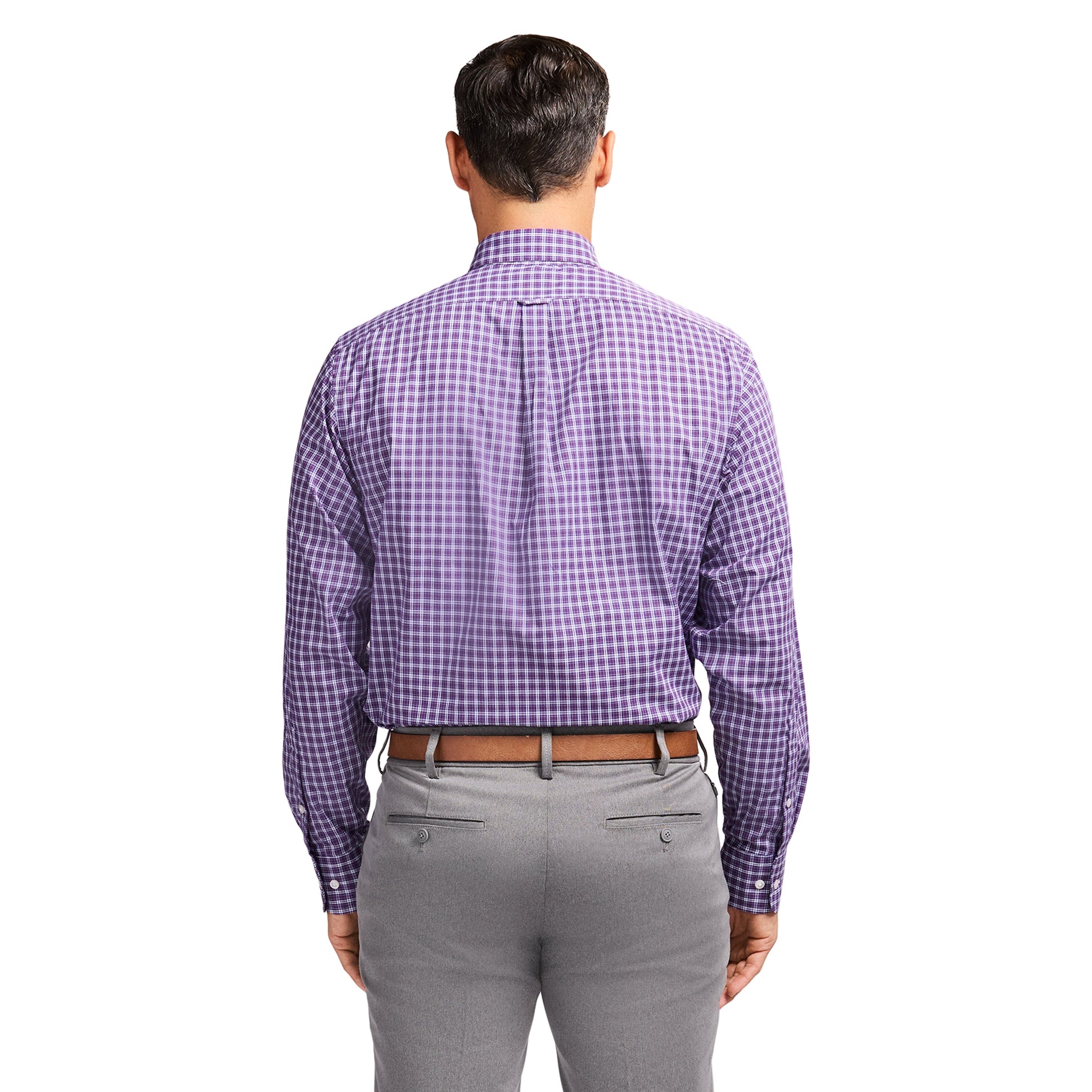 Izod All Over Stretch Button Down Dress Shirt - Sodalite Blue
