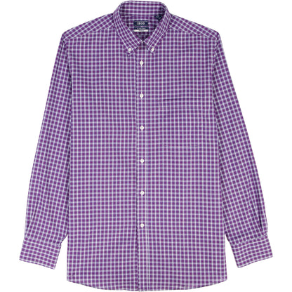 Izod All Over Stretch Button Down Dress Shirt - Sodalite Blue