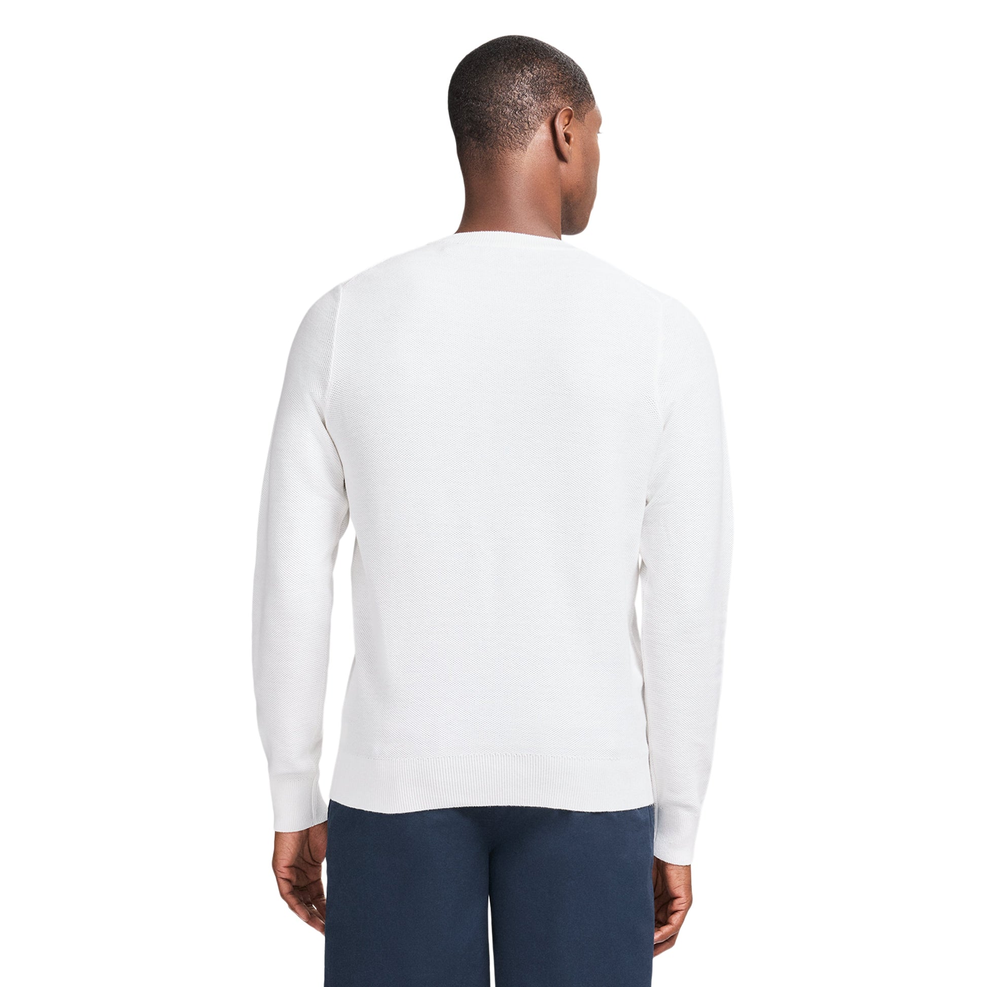 Izod HONEYCOMB CREW NECK SWEATER - BRIGHT WHITE