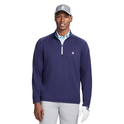 Izod GOLF SWINGFLEX MESH 1/4 ZIP - MEDIEVAL BLUE