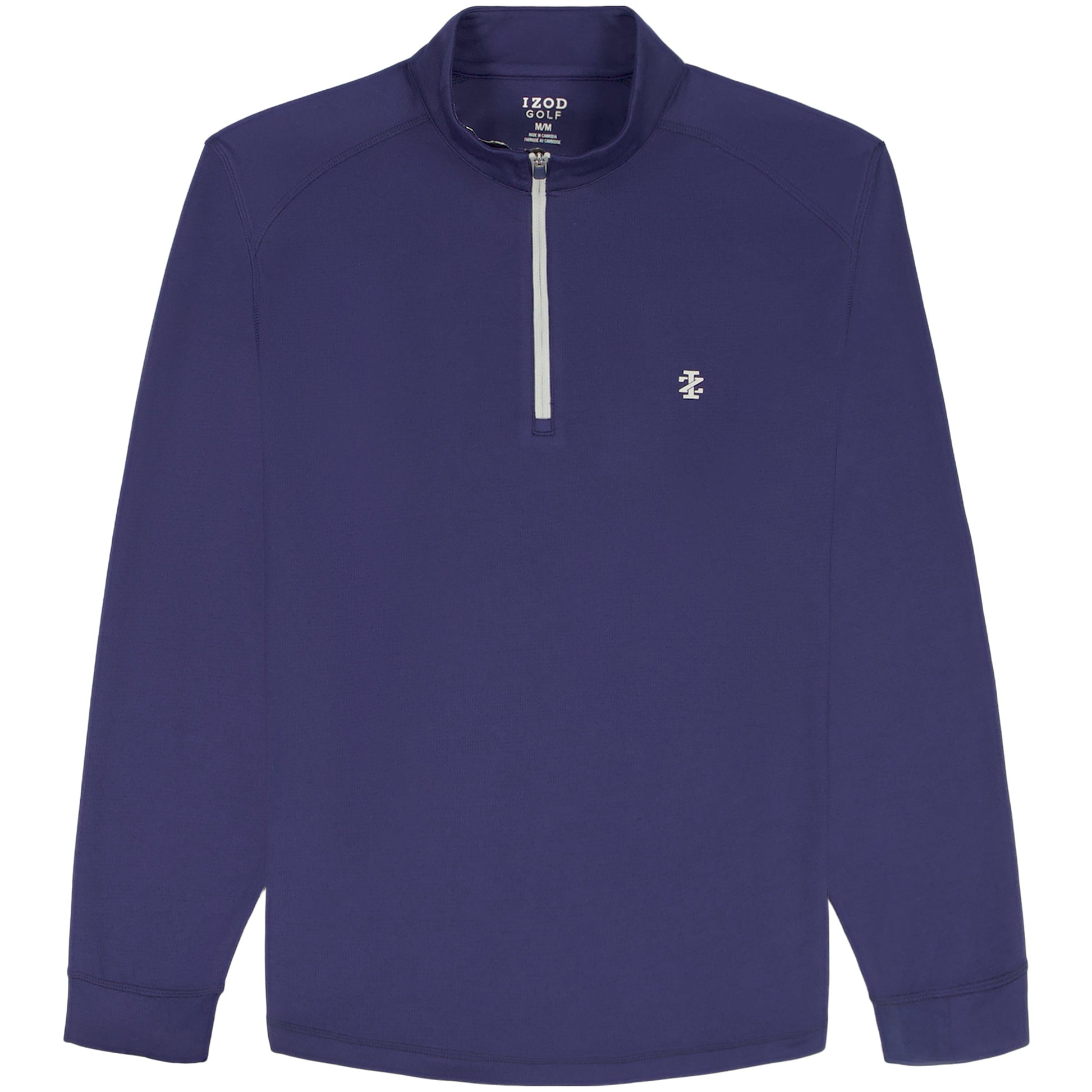 Izod GOLF SWINGFLEX MESH 1/4 ZIP - MEDIEVAL BLUE