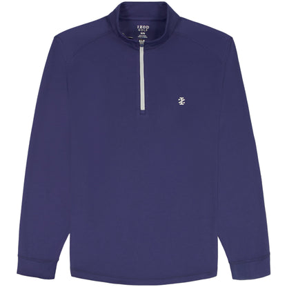 Izod GOLF SWINGFLEX MESH 1/4 ZIP - MEDIEVAL BLUE