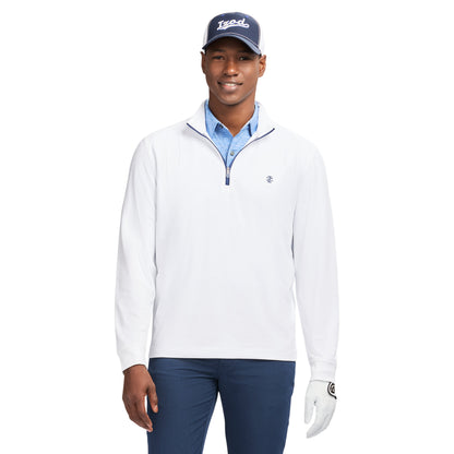 Izod GOLF SWINGFLEX MESH 1/4 ZIP - BRIGHT WHITE