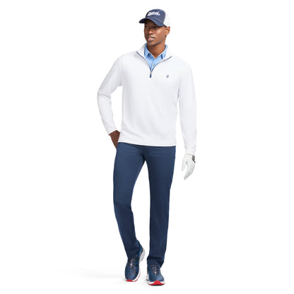 Izod GOLF SWINGFLEX MESH 1/4 ZIP - BRIGHT WHITE