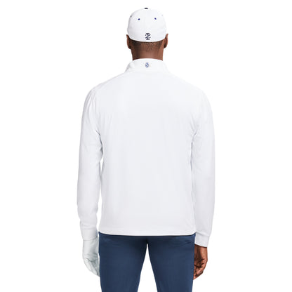 Izod GOLF SWINGFLEX MESH 1/4 ZIP - BRIGHT WHITE