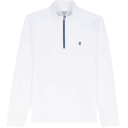 Izod GOLF SWINGFLEX MESH 1/4 ZIP - BRIGHT WHITE