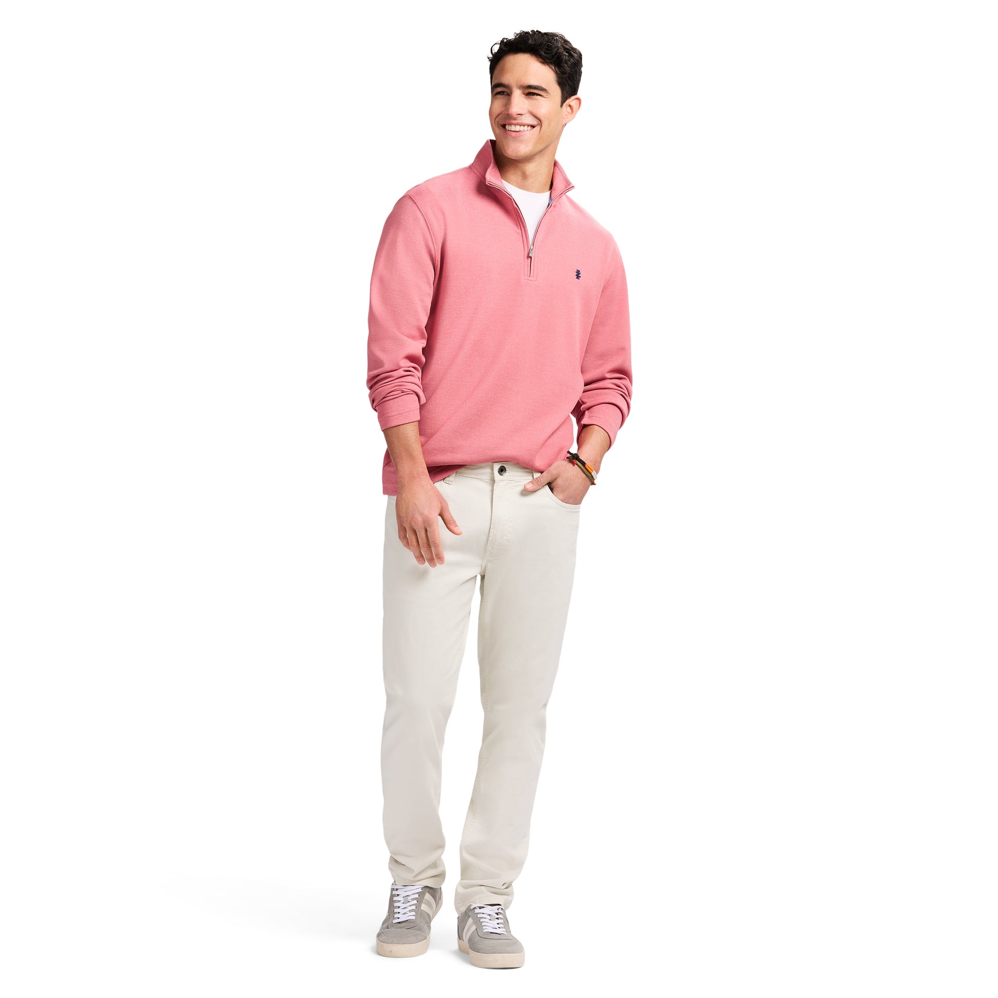 Izod PERFORMANCE COMFORT 1/4 ZIP - HOLLY BERRY