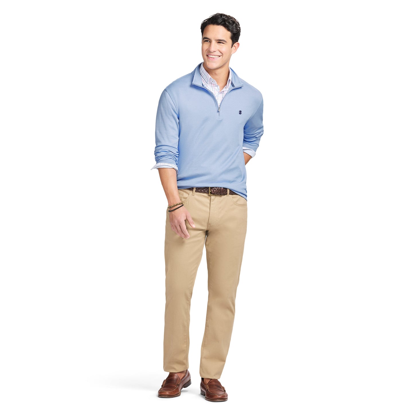 Izod PERFORMANCE COMFORT 1/4 ZIP - CORNFLOWER BLUE