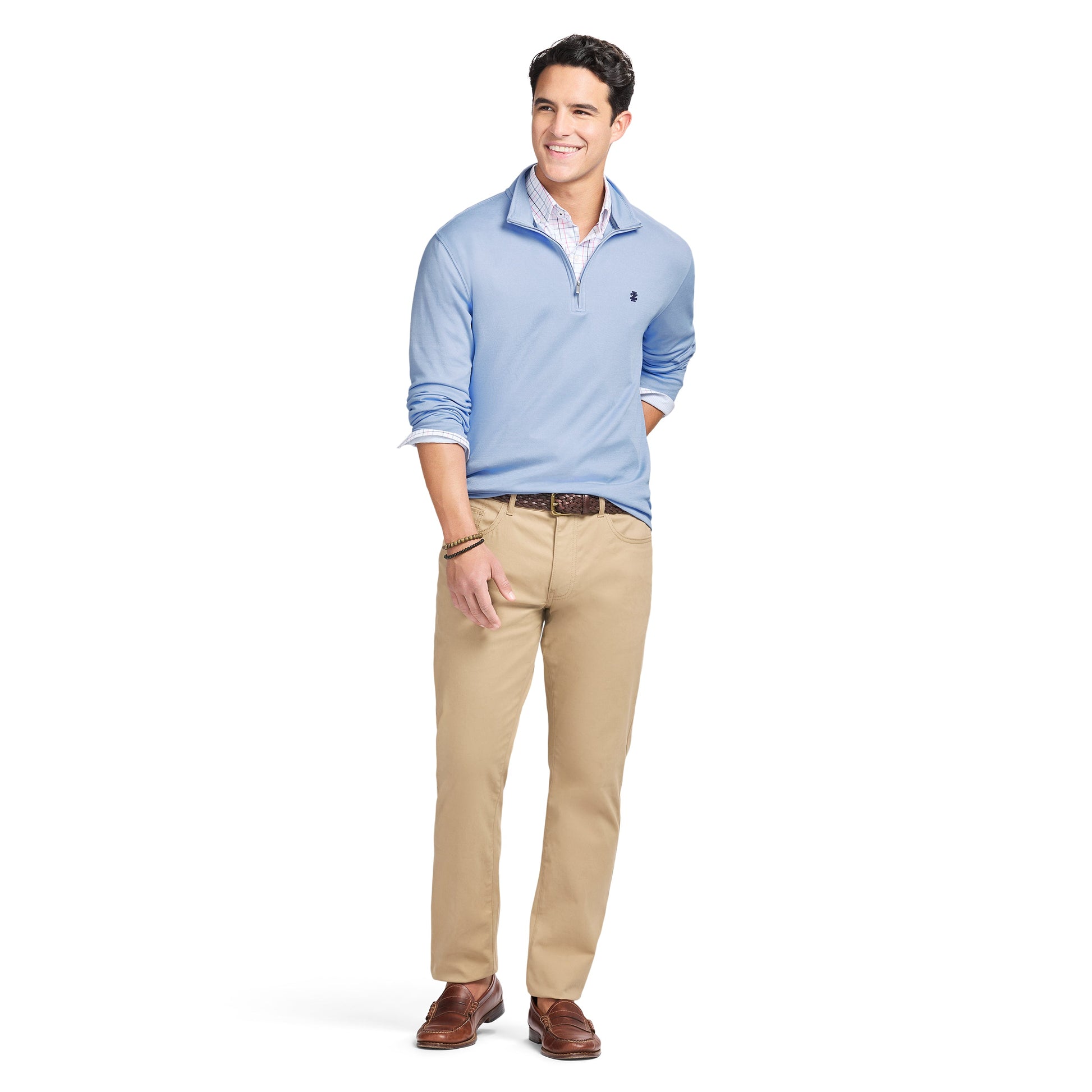 Izod PERFORMANCE COMFORT 1/4 ZIP - CORNFLOWER BLUE