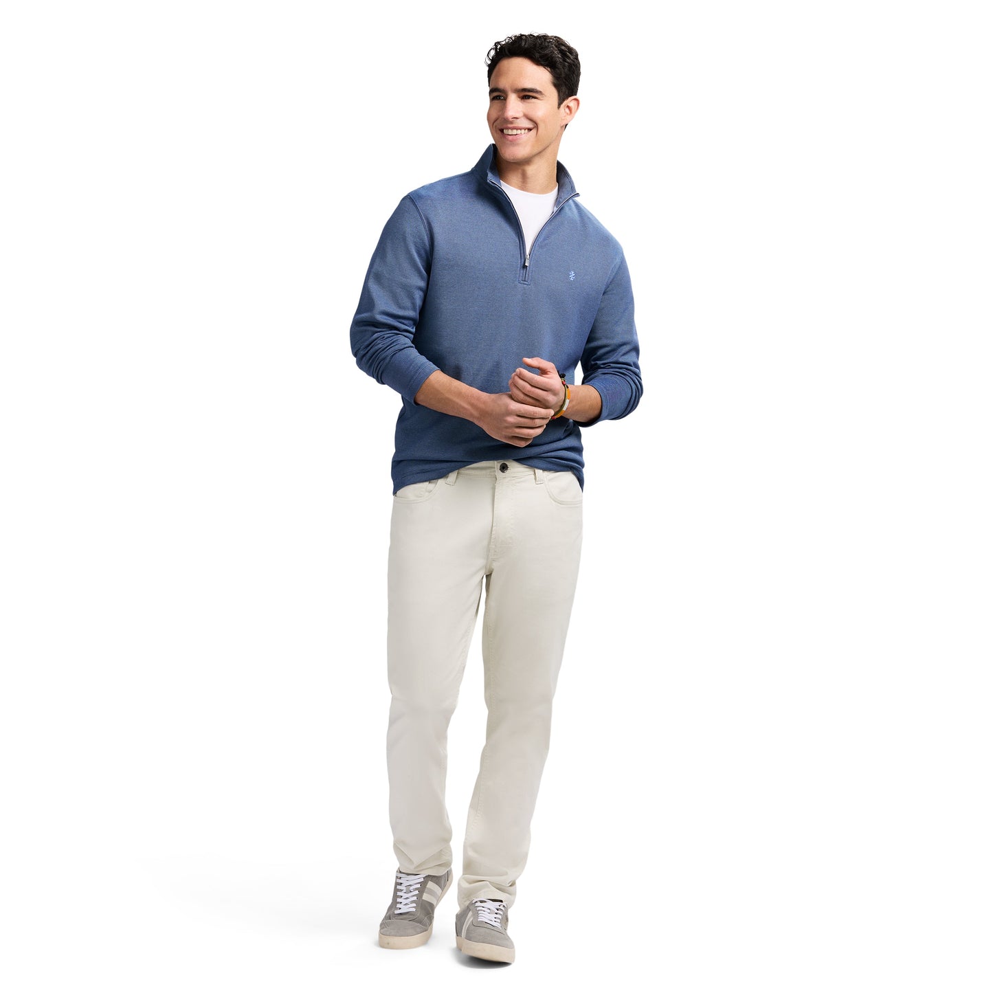 Izod PERFORMANCE COMFORT 1/4 ZIP - MEDIEVAL BLUE