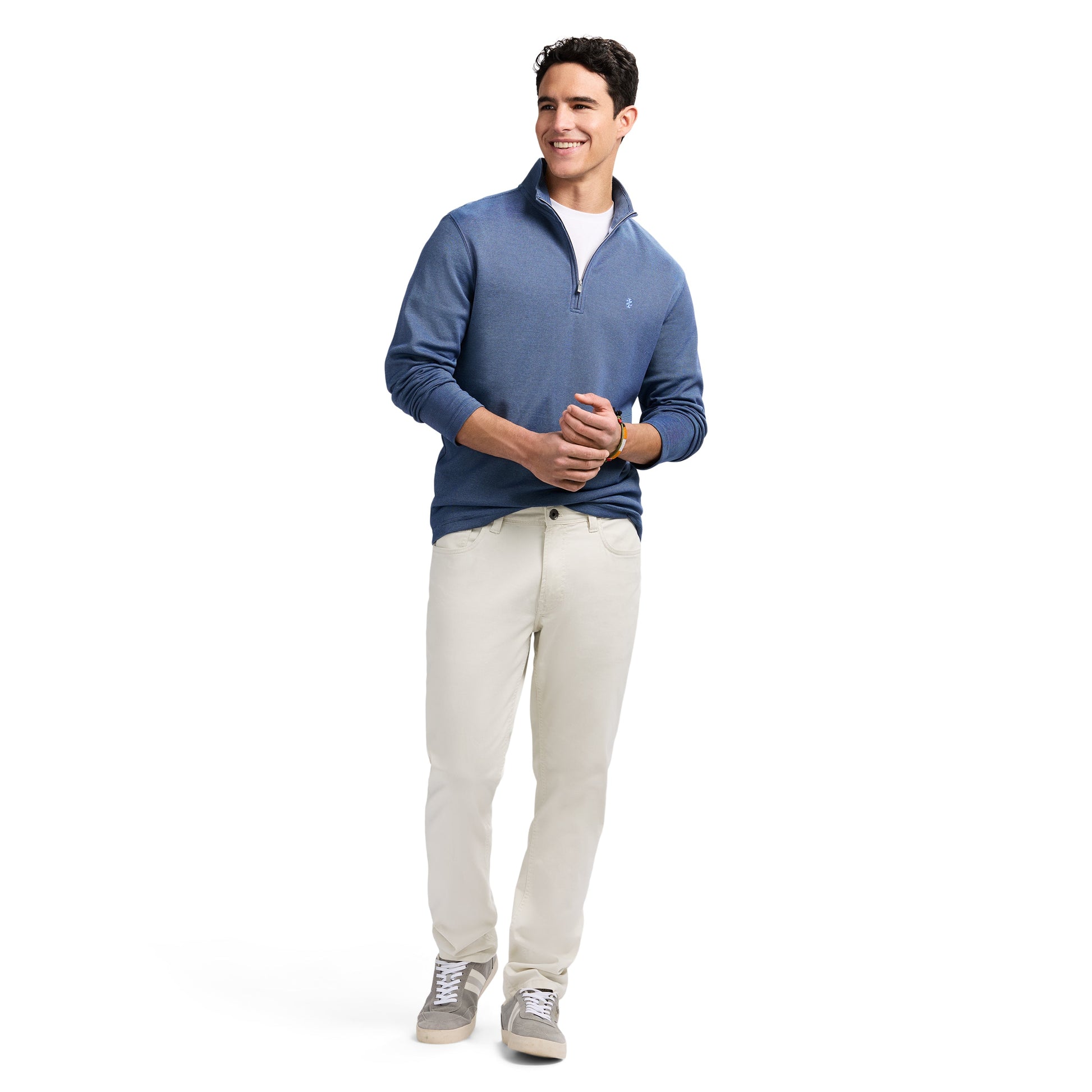 Izod PERFORMANCE COMFORT 1/4 ZIP - MEDIEVAL BLUE
