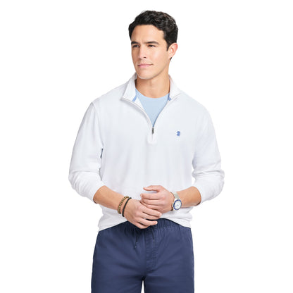 Izod PERFORMANCE COMFORT 1/4 ZIP - BRIGHT WHITE
