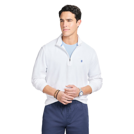 Izod PERFORMANCE COMFORT 1/4 ZIP - BRIGHT WHITE