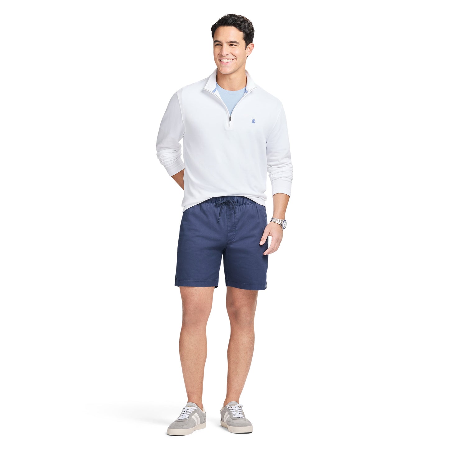Izod PERFORMANCE COMFORT 1/4 ZIP - BRIGHT WHITE