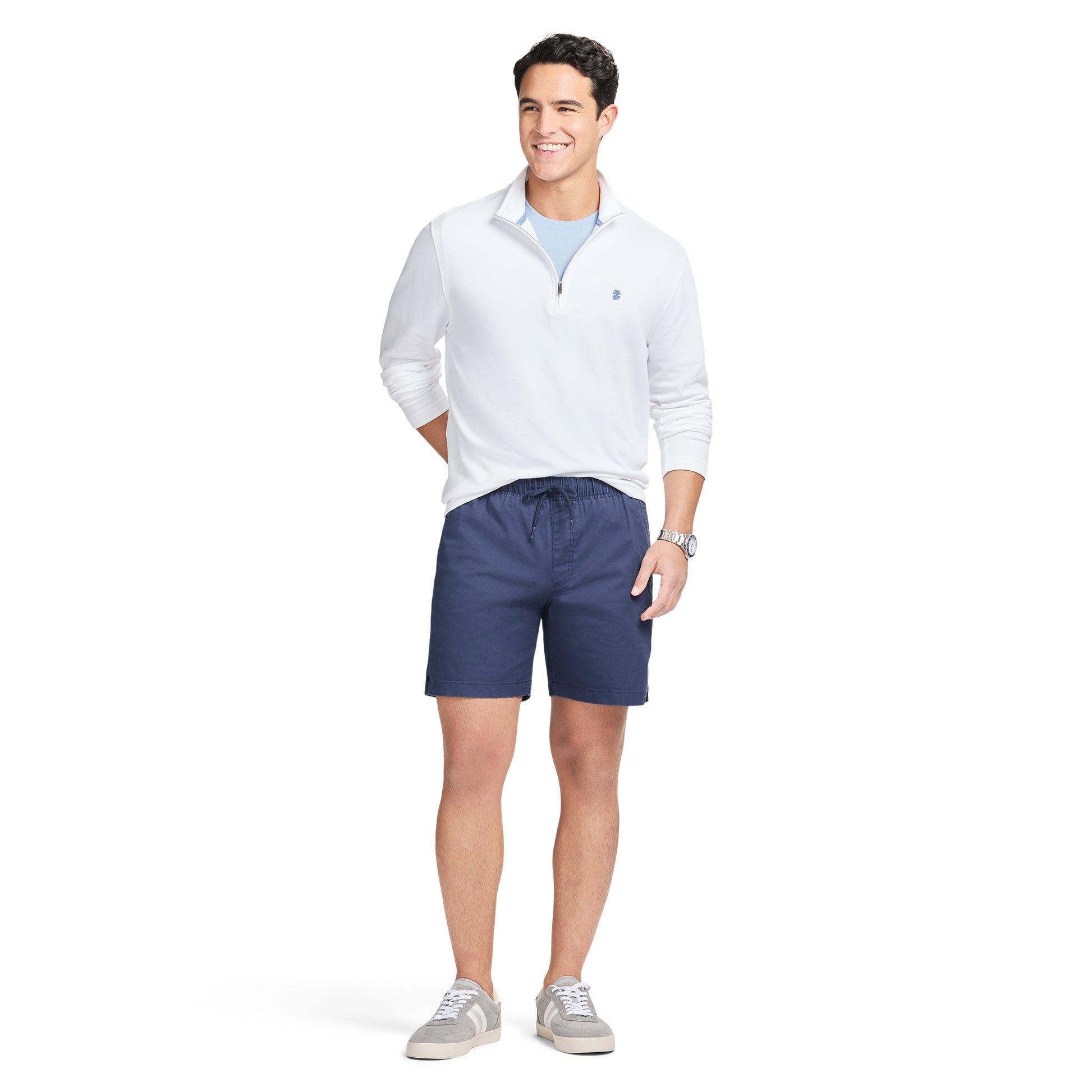 Izod PERFORMANCE COMFORT 1/4 ZIP - BRIGHT WHITE