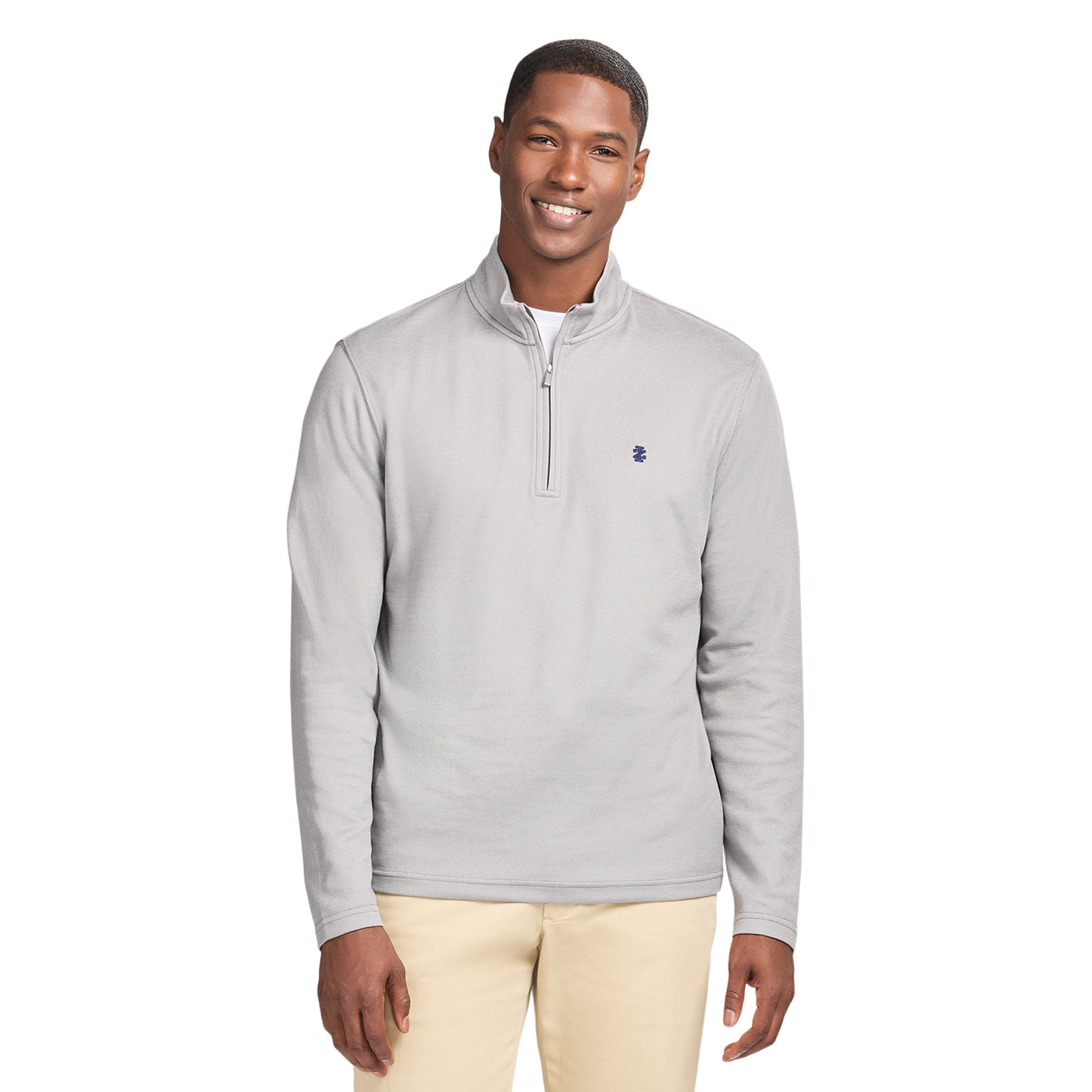 Izod PERFORMANCE COMFORT 1/4 ZIP - SMOKED PEARL