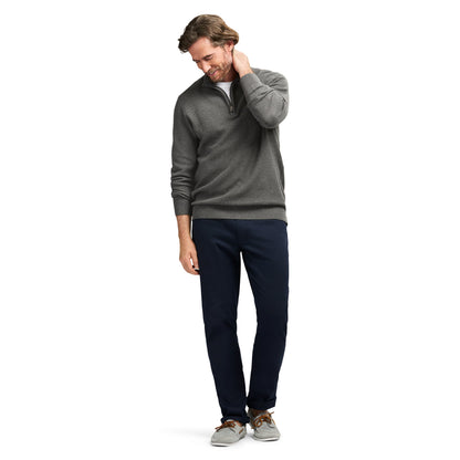 Izod Honeycomb Quarter Zip Sweater - Carbon Hthr