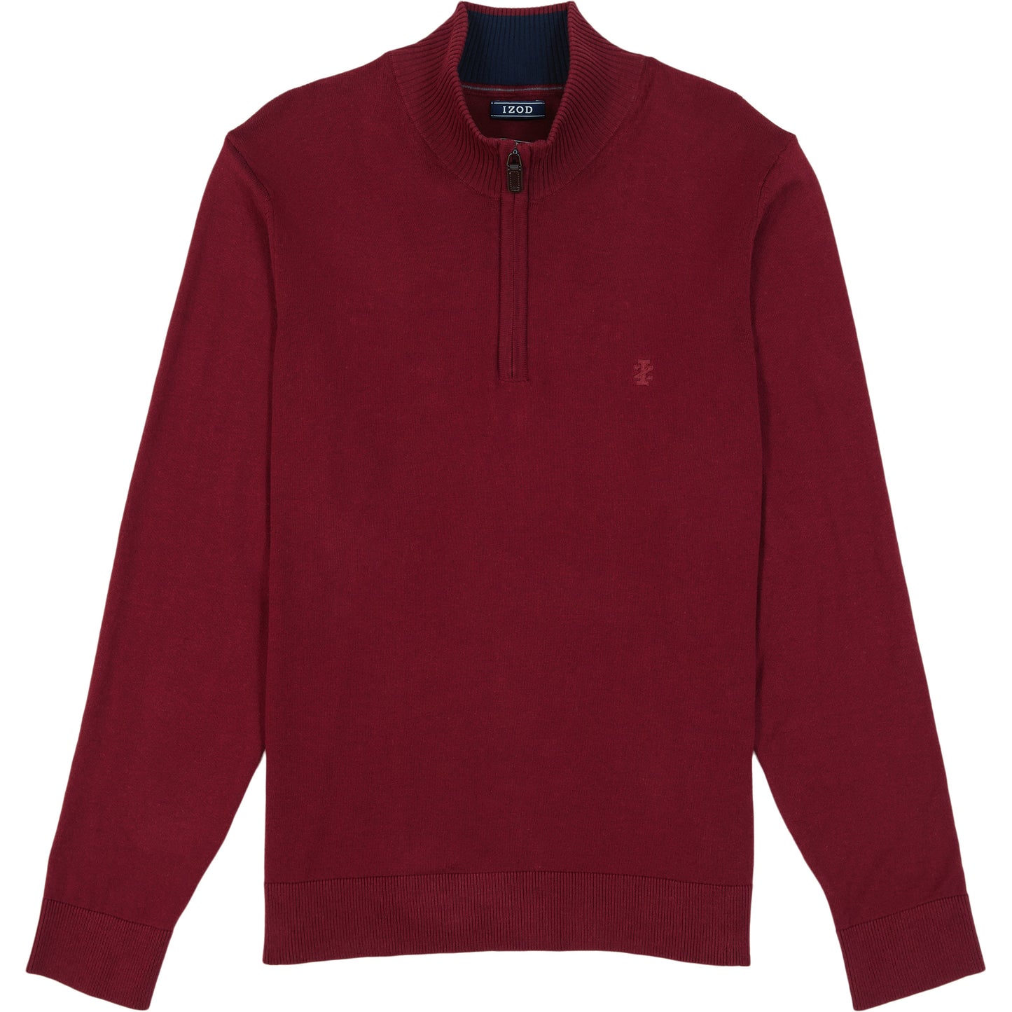 Izod Fine Gauge Quarter Zip Sweater - Velvet Maroon