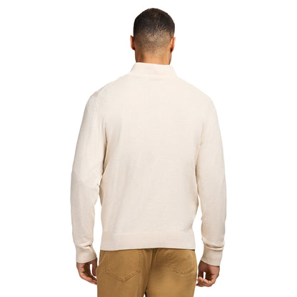 Izod Fine Gauge Quarter Zip Sweater - Rock Hthr