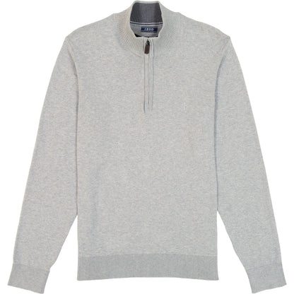 Izod Fine Gauge Quarter Zip Sweater - Lt Grey Hthr