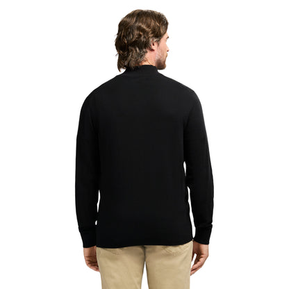 Izod Fine Gauge Quarter Zip Sweater - Black