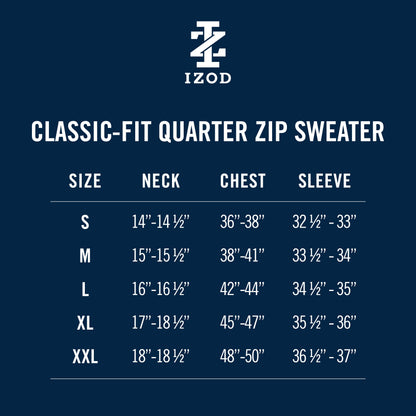 Izod Fine Gauge Quarter Zip Sweater - Black