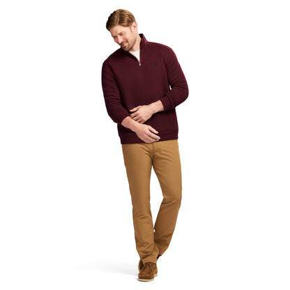 Izod Advantage Performance Quarter Zip Fleece - Velvet Maroon