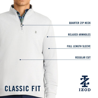 Izod Advantage Performance Quarter Zip Fleece - Velvet Maroon