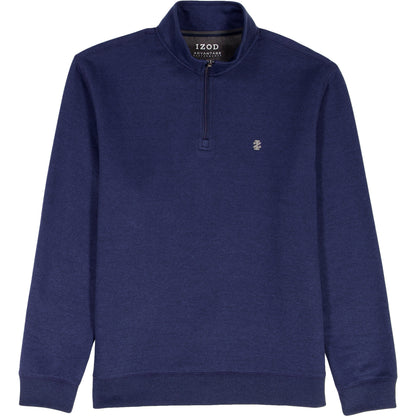 Izod Advantage Performance Quarter Zip Fleece - Navy Blazer